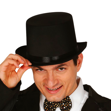 Sombrero de copa negro