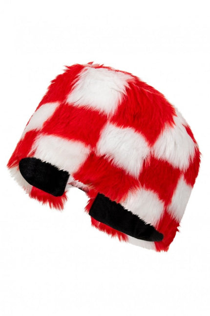 Gorro de piel Rojo Blanco Bloqueado