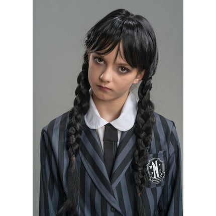Disfraz Miércoles Uniforme Escolar Negro/Gris Niño