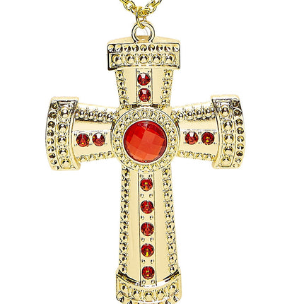 Collar Cruz Con Piedra