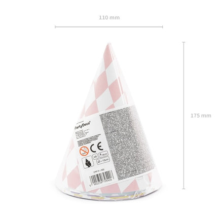 Sombreros de fiesta de colores 10cm 6uds.