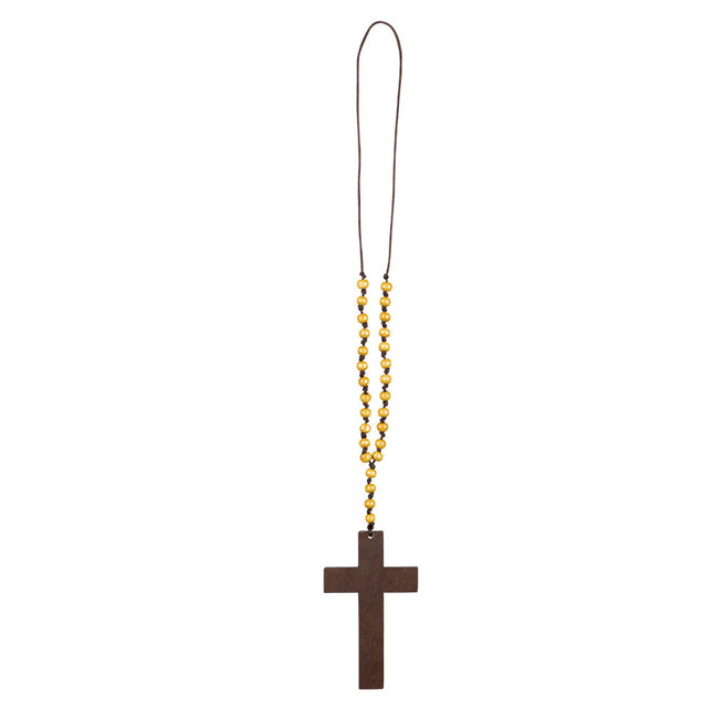 Cadena Cruz de madera