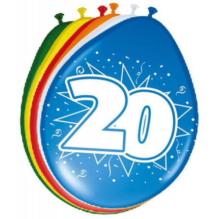 Globos 20 Años 30cm 8pcs