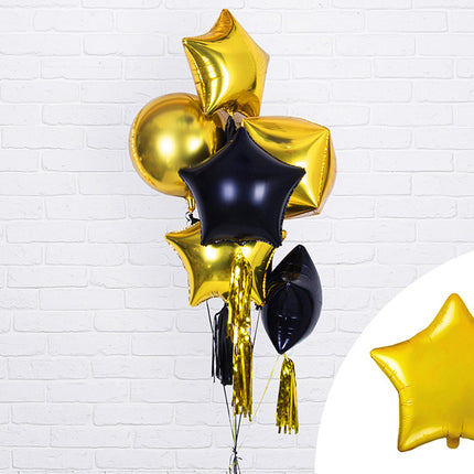 Globo de Helio Estrella Oro Brillante Vacío 48cm