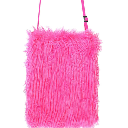 Bolso de hombro rosa neón