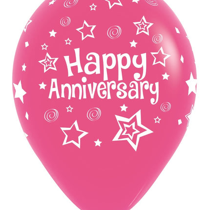 Globos Feliz Aniversario Mix 30cm 25pcs