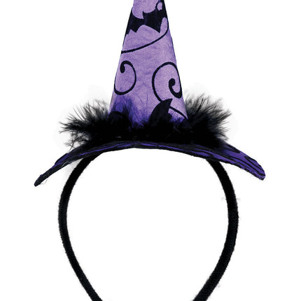 Diadema de Halloween Morada Sombrero de Bruja