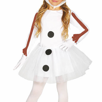 Vestido Muñeco de Nieve Niña