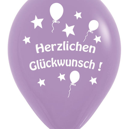 Globos Herzlichen Gluckwunsch Mix 30cm 12pcs