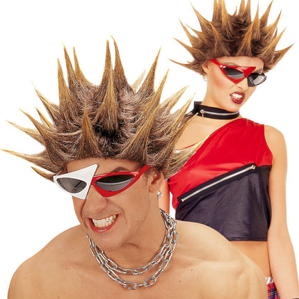 Peluca Rubio Marrón Punk