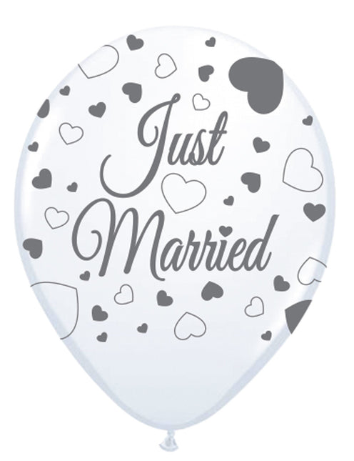 Globos Just Married 30cm 8pcs