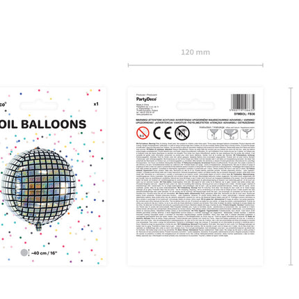 Globo de Helio Discoball Vacío 40cm