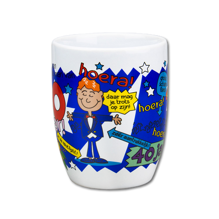 Taza 40 Años Hombre 12cm
