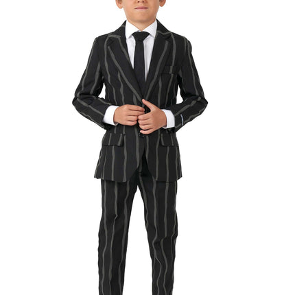Traje Negro A Rayas Niño <tc>Suitmeister</tc>