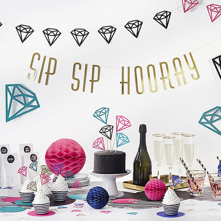 Cupcake Toppers Diamante 25.5cm 5pcs