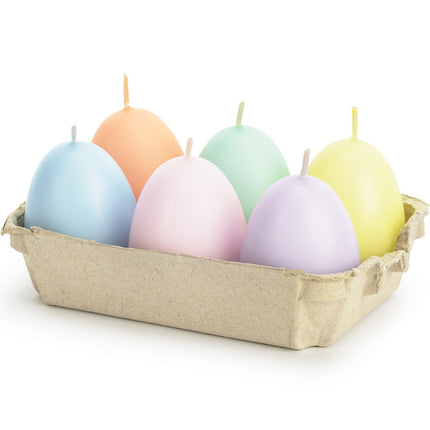 Velas Huevos de Pascua 7cm 6pcs