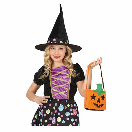 Cubo de caramelos de Halloween Calabaza 25cm