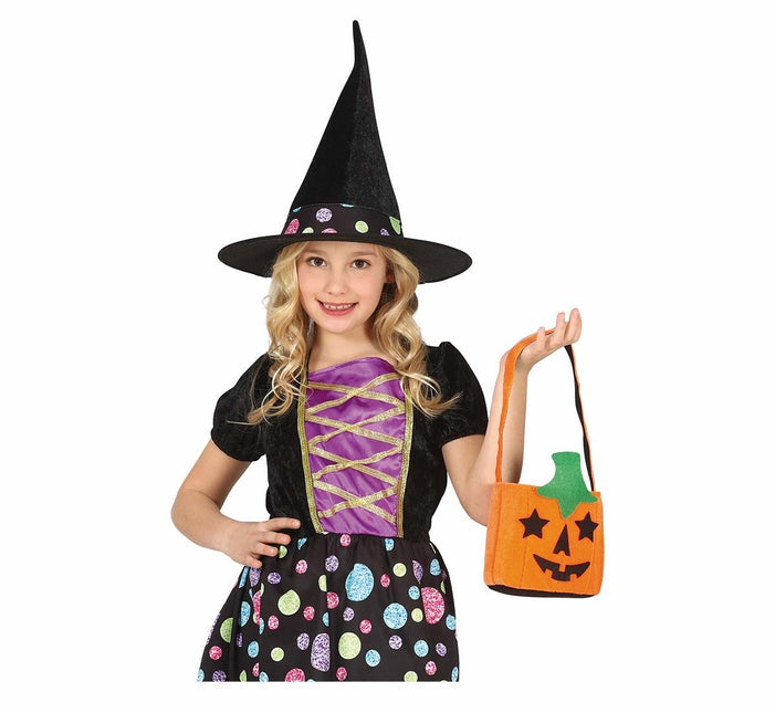Cubo de caramelos de Halloween Calabaza 25cm