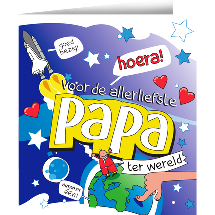 Tarjeta de felicitación Papi 16,5cm