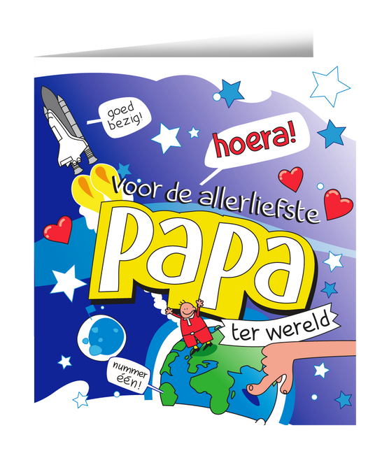 Tarjeta de felicitación Papi 16,5cm