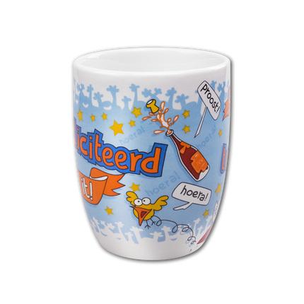 Taza Felicidades Topper 12cm
