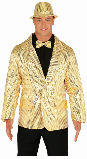 Blazer Dorado Lentejuelas Hombre