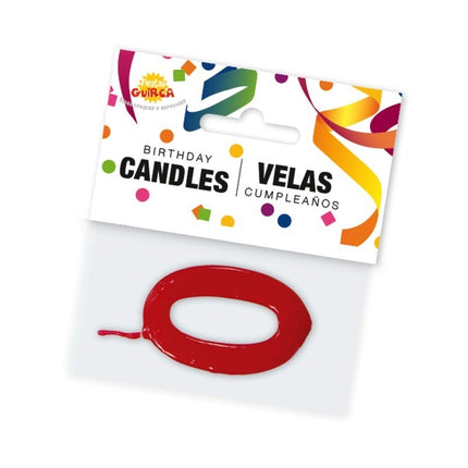 Vela Roja 0 Año 5,5cm