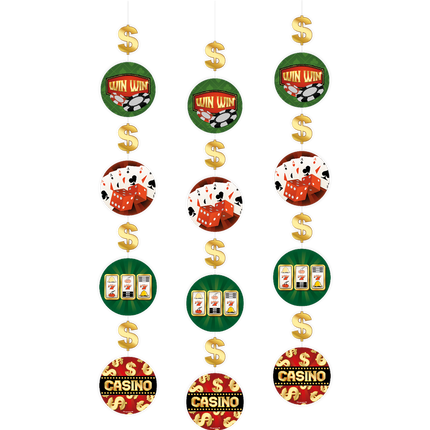 Casino Colgante Decoración 1.2m 3pcs