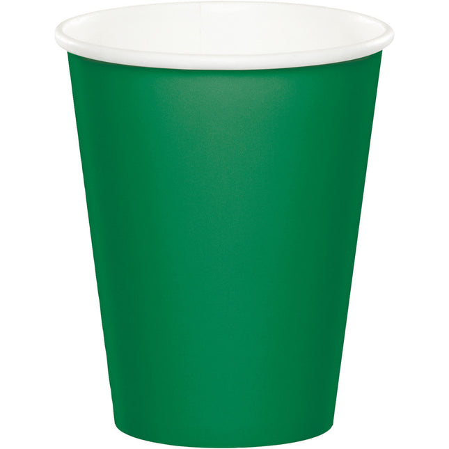 Vasos verdes 256 ml 8 uds.