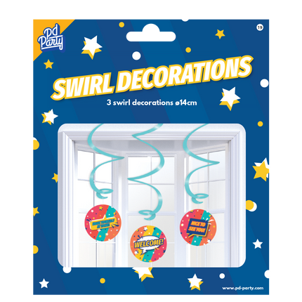 Decoración colgante Welcome 14cm 3pcs