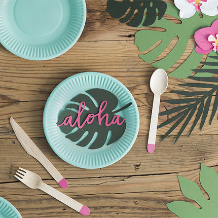 Set Decoración Hawai Hoja de Palma 21 piezas