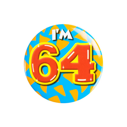 Tengo 64 Botón 64 Años 5,5cm