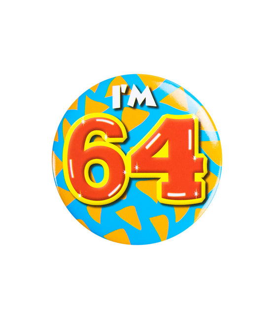 Tengo 64 Botón 64 Años 5,5cm