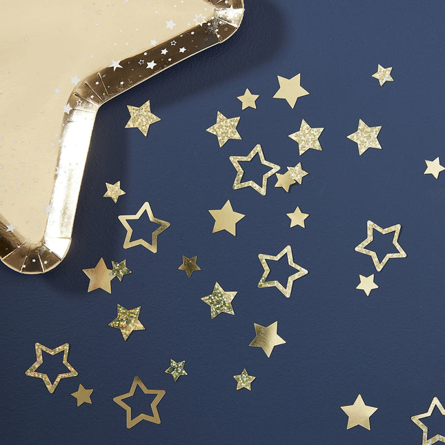 Confeti de Mesa Dorado Estrellas 19gr