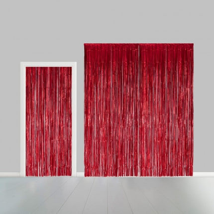 Cortina roja para puertas Film 2,4m