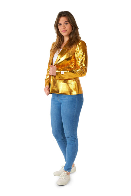 Blazer dorado de mujer <tc>OppoSuits</tc>