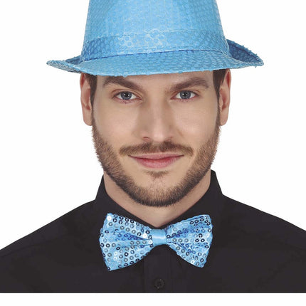 Lazo azul claro Lentejuelas 12cm