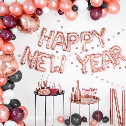 Globo Letra R Oro Rosa Vacío 35cm