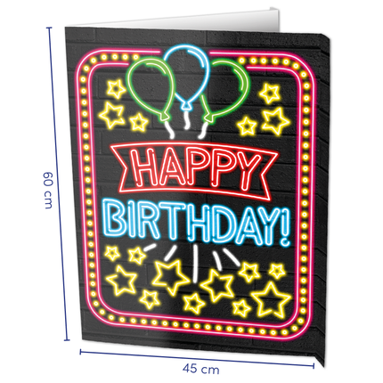 Cartel de ventana Feliz cumpleaños 60cm