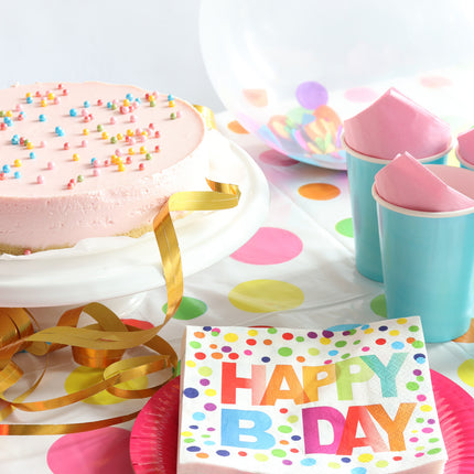 Servilletas de Cumpleaños Feliz Cumpleaños Lunares 33cm 20pcs