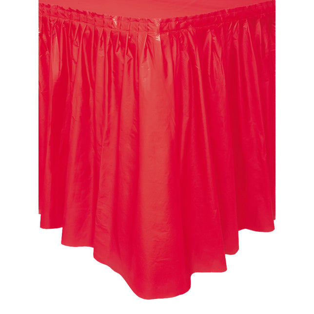 Faldón de mesa rojo 4,26 m