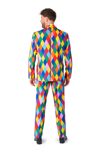 Traje de payaso arco iris para hombre <tc>Suitmeister</tc>