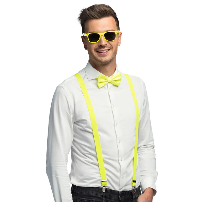 Set de accesorios amarillo neón 9 piezas