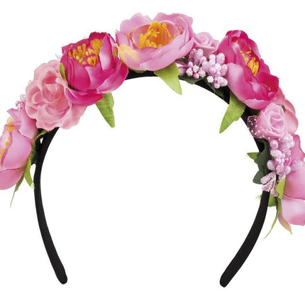 Diadema Floral Rosa