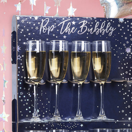 Decoración de Mesa Azul Soporte para Prosecco 60cm