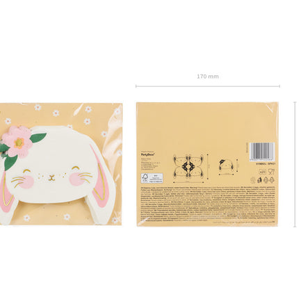 Servilletas Conejo 14,5cm 20pcs