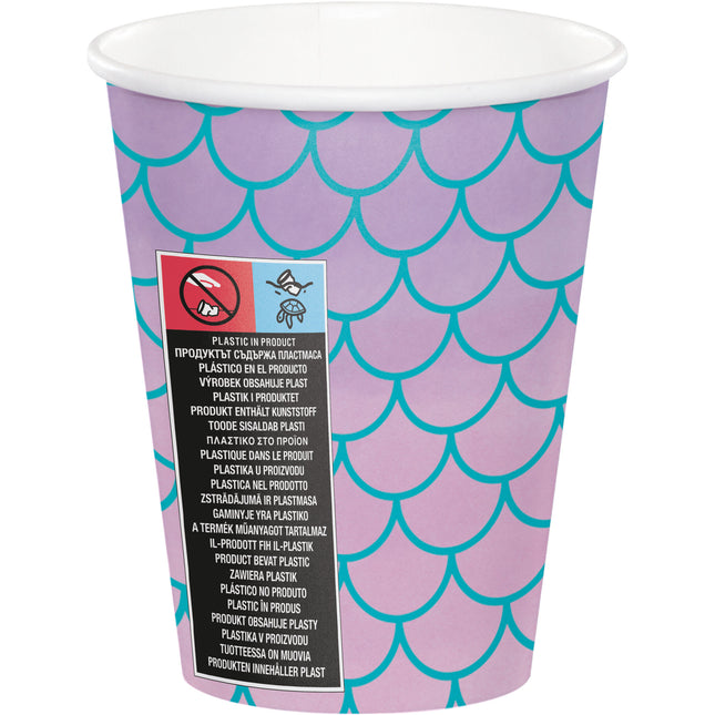 Vasos Sirena 256ml 8uds.