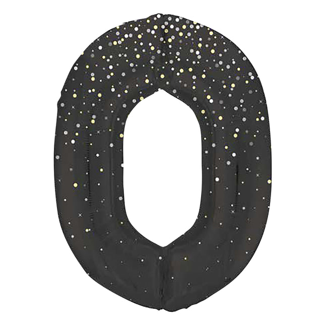 0 Año Figura Globo Lunares Negros 86cm