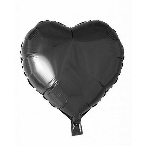 Globo de Helio Corazón Negro 46cm vacío