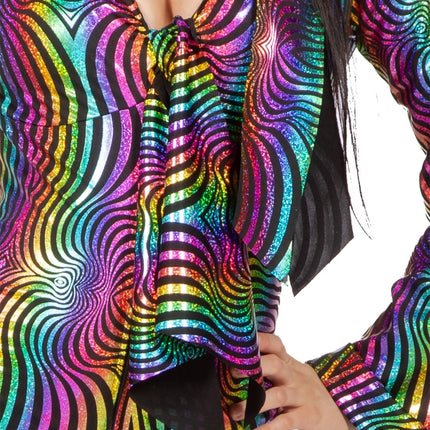Traje Disco Color Damas Holográfico